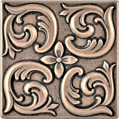 Moroccon Metal Insert Tile Bronze 4x4 ( PACK OF 4 PIECE)