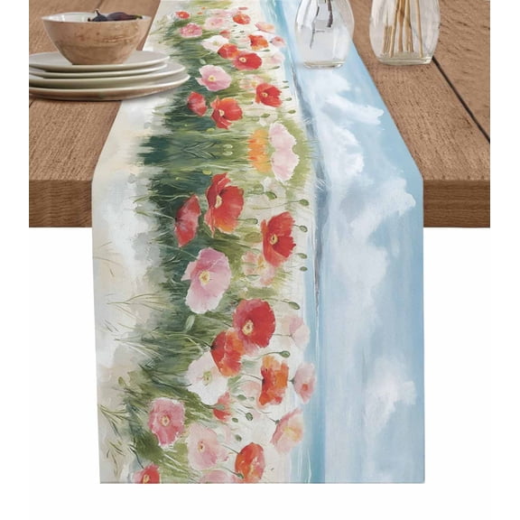 Moroccon Table Runner 36 Inches, Moroccan Bed Runner Dresser Scarves Tabletop for Indoor Outdoor Parties/Ceremony/Banquet, 13"x 36"