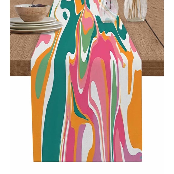 Moroccon Table Runner 36 Inches, Moroccan Bed Runner Dresser Scarves Tabletop for Indoor Outdoor Parties/Ceremony/Banquet, 13"x 36"