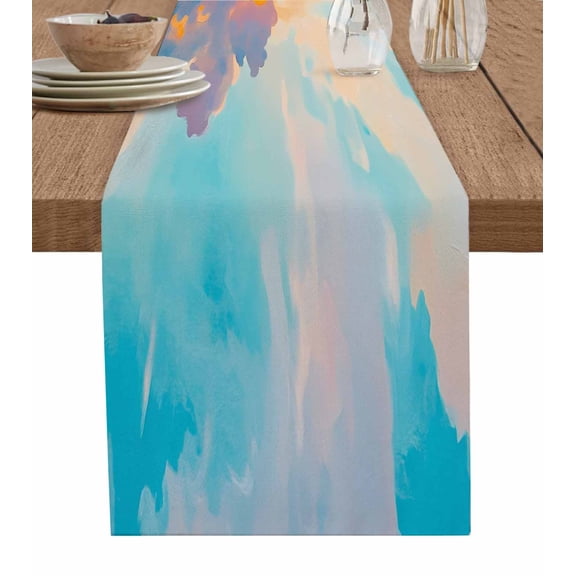 Moroccon Table Runner 48 Inches, Moroccan Bed Runner Dresser Scarves Tabletop for Indoor Outdoor Parties/Ceremony/Banquet, 13" x 48"