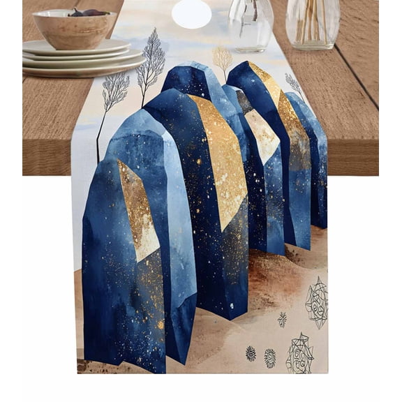 Moroccon Table Runner 48 Inches, Moroccan Bed Runner Dresser Scarves Tabletop for Indoor Outdoor Parties/Ceremony/Banquet, 13" x 48"