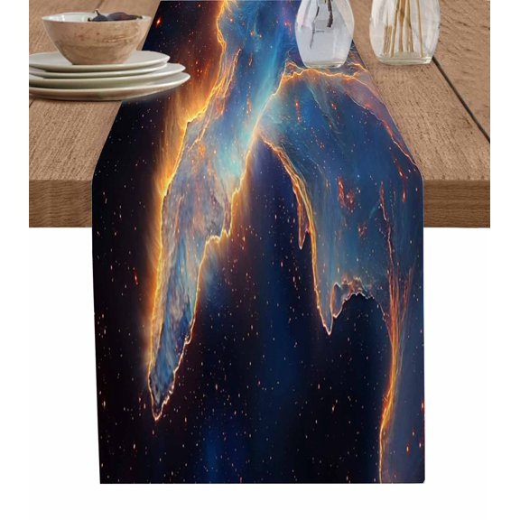 Moroccon Table Runner 48 Inches, Moroccan Bed Runner Dresser Scarves Tabletop for Indoor Outdoor Parties/Ceremony/Banquet, 13" x 48"