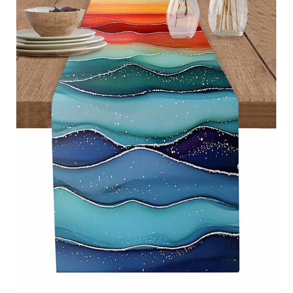 Moroccon Table Runner 48 Inches, Moroccan Bed Runner Dresser Scarves Tabletop for Indoor Outdoor Parties/Ceremony/Banquet, 13" x 48"