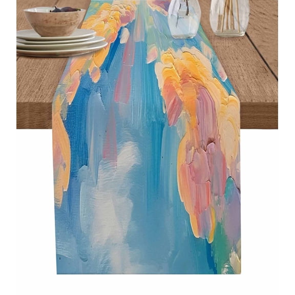 Moroccon Table Runner 48 Inches, Moroccan Bed Runner Dresser Scarves Tabletop for Indoor Outdoor Parties/Ceremony/Banquet, 13" x 48"