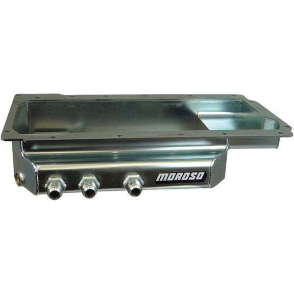 Moroso 21156 Oil Pan - Dry Sump - 3 RH Side Pickups - 4" Deep