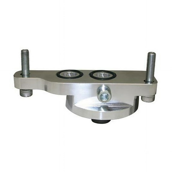 Moroso 23712 0.25 in. NPT Aluminum GM LS-Series Spin on GM LS Engines Oil Filter Adapter, Natural