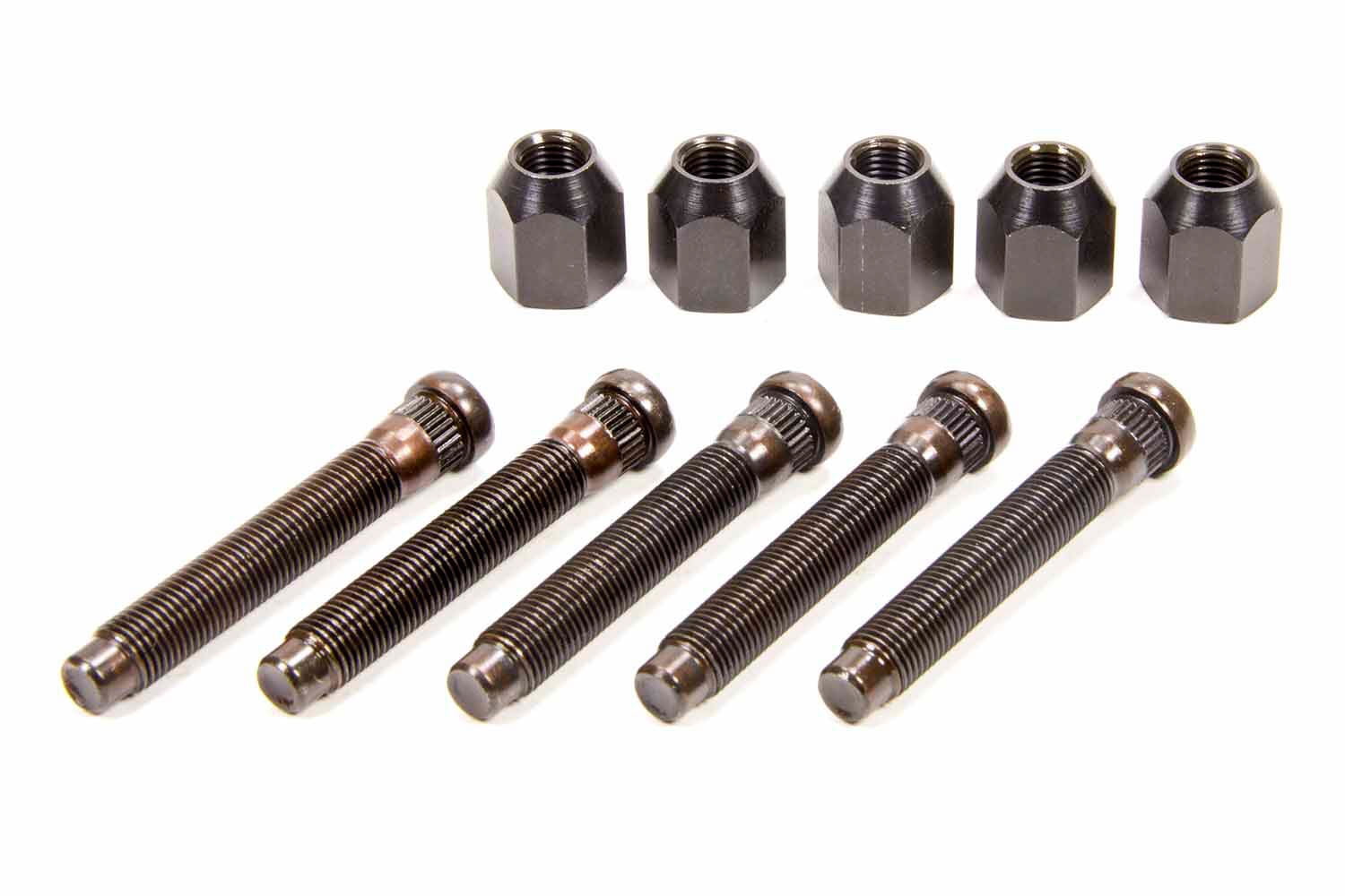 Moroso 46450 Wheel Stud/Nut Kit (PressIn), 7/16 in. 20 x 27/8 in