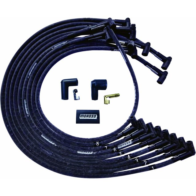 Moroso 51543 Ultra Series Black Sleeved Spark Plug Wires, Big Block