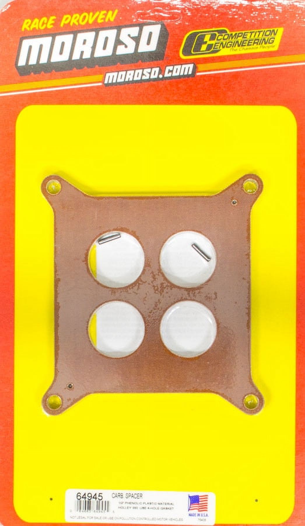 Moroso 64945 Phenolic Insulating Carb Spacer for Holley 390