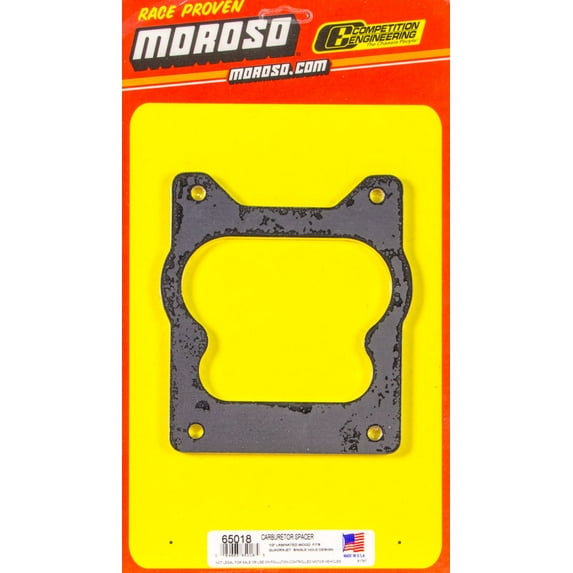 Moroso 65018 Carburetor Spacer - 1/2 Inch Height - Laminated Wood - Each