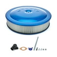 thumbnail image 1 of Moroso for Racing Air Cleaner - 14in x 3in Filter - Aluminum - Blue Powder Coat, 1 of 2