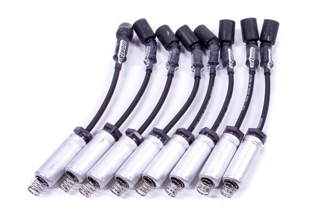 Moroso 9882M Mag-Tune Universal Spark Plug Wire Set - 135 Degree Boot, Black, 350 Ohm Spiral Core