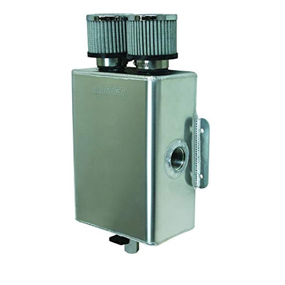 Moroso 85390 Oil Breather Tank with (2) Breathers -16 AN Inlet Internal Baffling