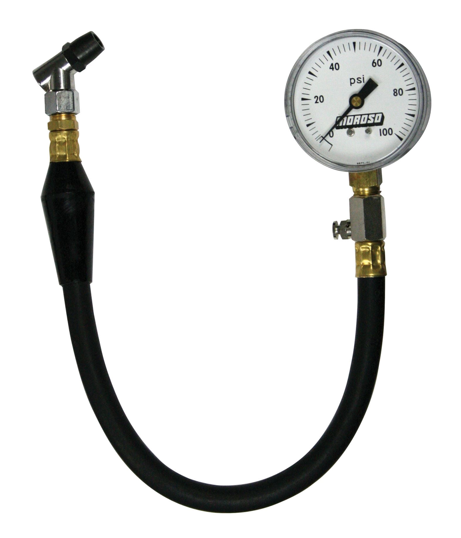Moroso 89570 0 100Lb Psi 2 5/8 Inch Face Dial Type Tire Pressure Gauge