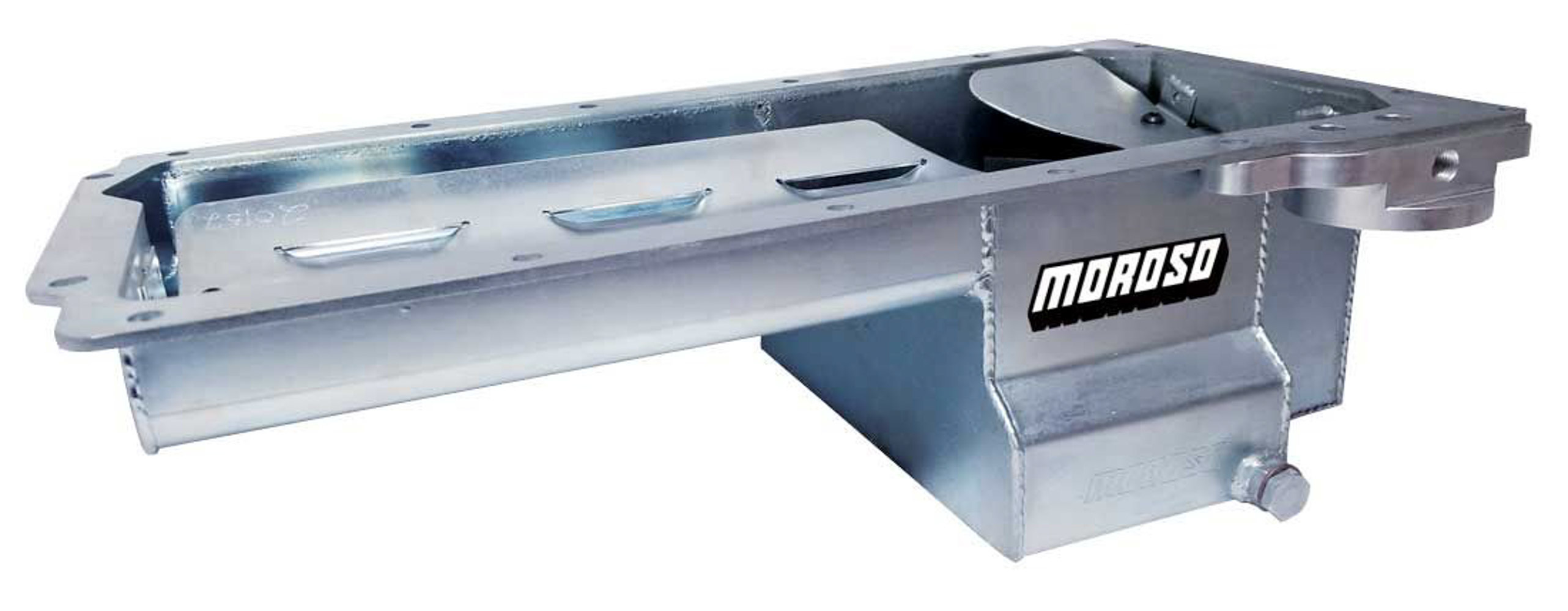 Moroso 20977 Moroso Datsun/Nissan L24/L26/L28 Road Race Baffled Wet Sump 5.6 Qt 6.25in Deep Steel Oil Pan (Black) main image 0