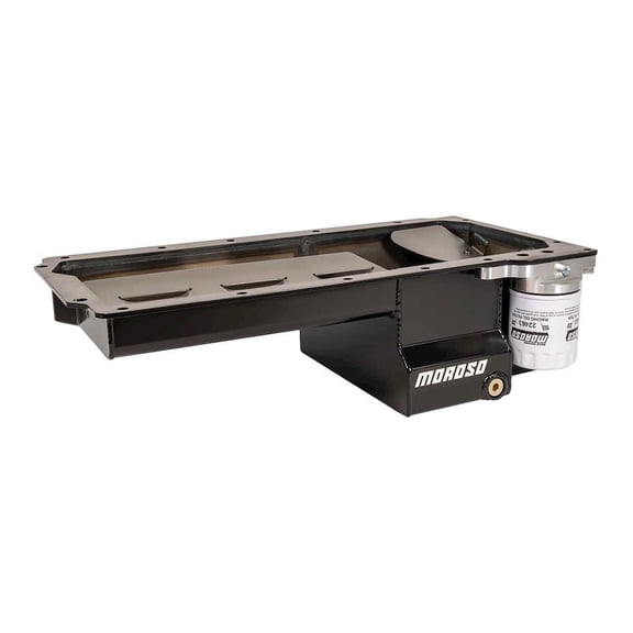 Moroso GM LS 7qt Steel Oil Pan Dart LS Skirted Blocks
