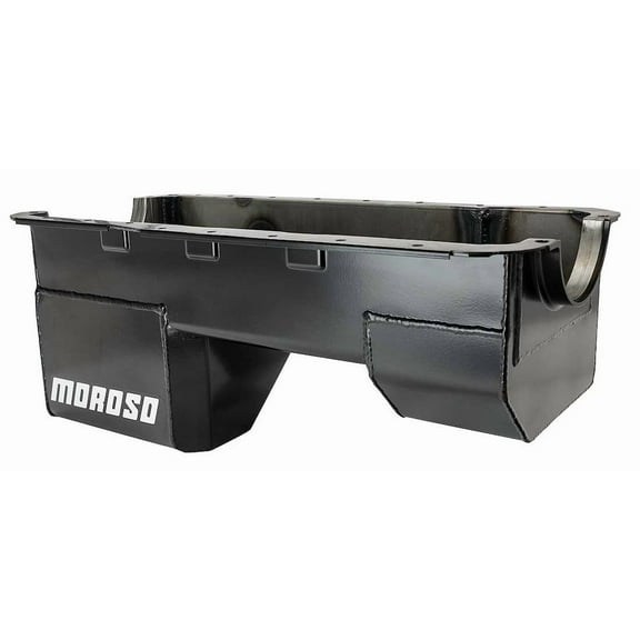 Moroso Performance 20542 Oil Pan 6 Quarts 9 Inch Deep Sump Black Rear Wet Sump