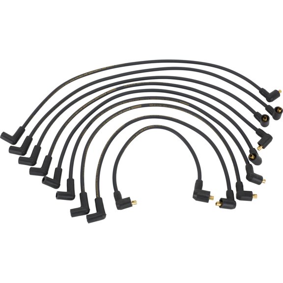 Moroso Ready Install Plug Wires Std Cap/Over Valve/Blk