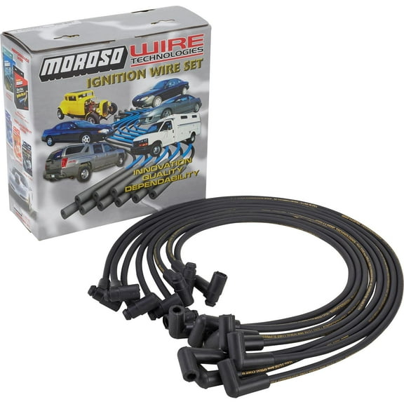 Moroso Ready to Install Plug Wires HEI/Under Header/Blk