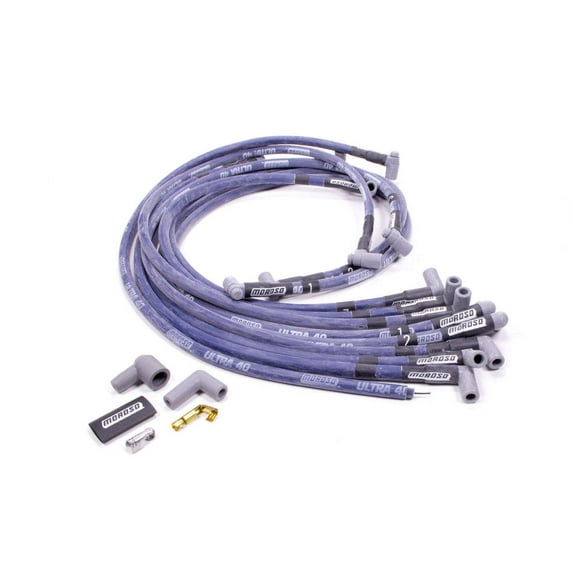 Moroso Ultra 40 Spark Plug Wire Set Spiral Core 8.65 mm Blue SBC P/N 73607