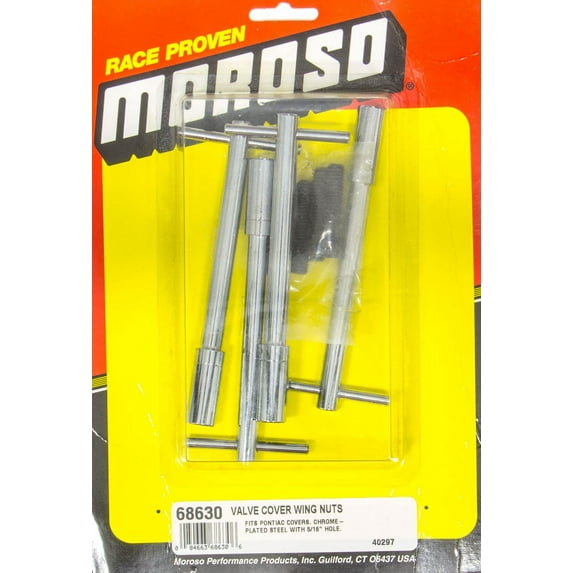 Moroso Valve Cover Fastener Wing Nuts Chrome 4 pc P/N 68630