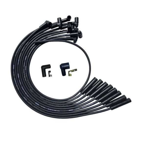 Moroso Ultra Plug Wire Set BBC Over V/C Black