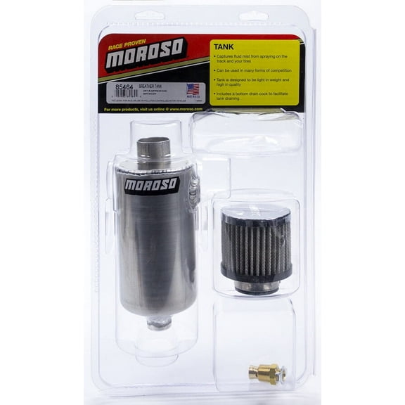 Moroso for Breather Tank/Catch Can - 3/8in NPT Female & 1/2in NPT Female Fitting