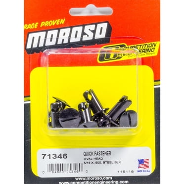 Moroso 71300 Flush Quick Fasteners - 7/16 X .500 Steel Fasteners (Silver)