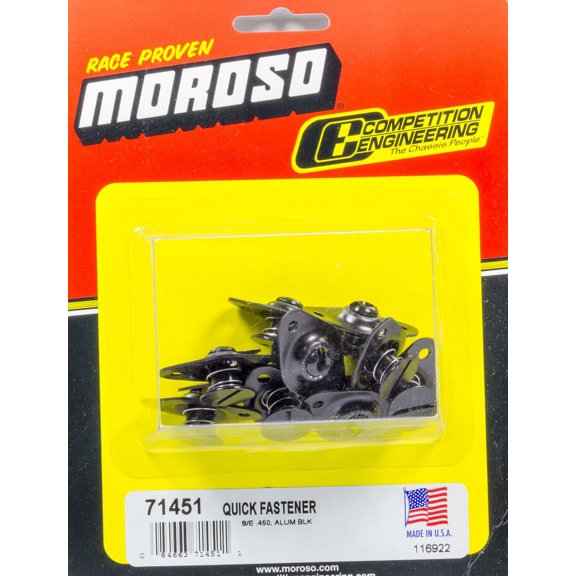 Moroso for Quick Fastener - Self Ejecting - 5/16in x .450in - Aluminum - Black -