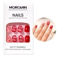 thumbnail image 1 of Morovan Christmas Press on Nails,Snowflake False Nails - Glue on, Fake, Stick on Nails for Women,12 Sizes, 1 of 8