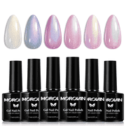 Morovan Christmas Gel Nail Polish Kit -6 Colors Fall Nude Pink Gel Polish Set Soak Off DIY Nail Art Salon Home Gift