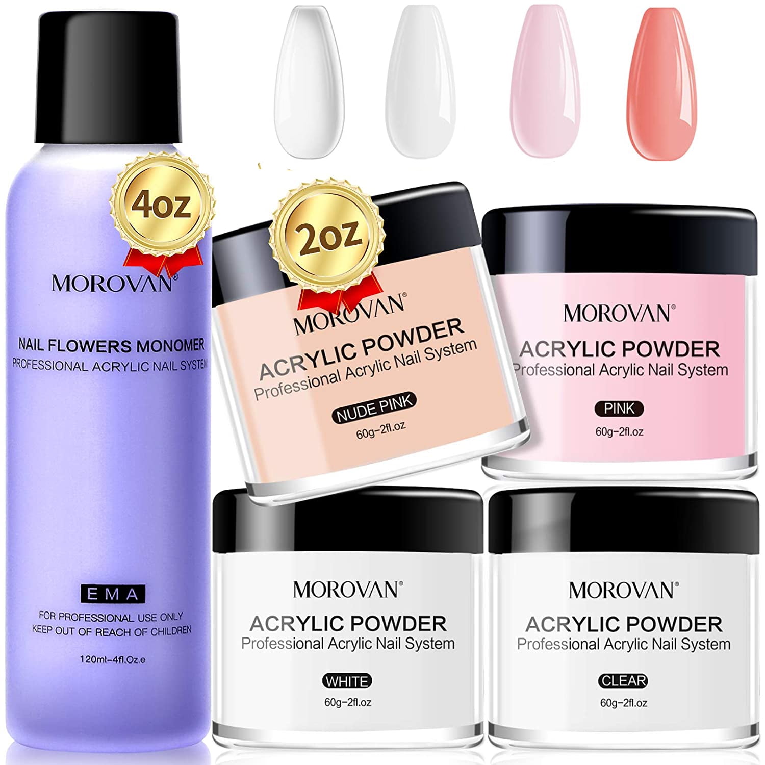 Morovan Acrylic Powder and Liquid Set Monomer Acrylic Nail Kit for DIY