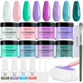 Morovan Dip Powder Nail Kit 8 Colors Dip Powders Liquid Set with Base