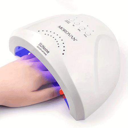 Morovan LED Nail Light - Ultraviolet Lamp Tube for Nail Polish, Ultraviolet Drying Device with 4 Timers and Automatic Sensor LCD Display