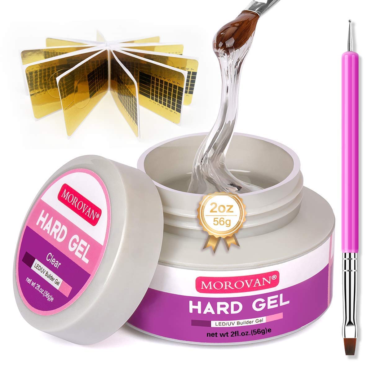 Morovan LED/UV Hard Gels Builder Extension Gel Nail Gel Nail Strengthen