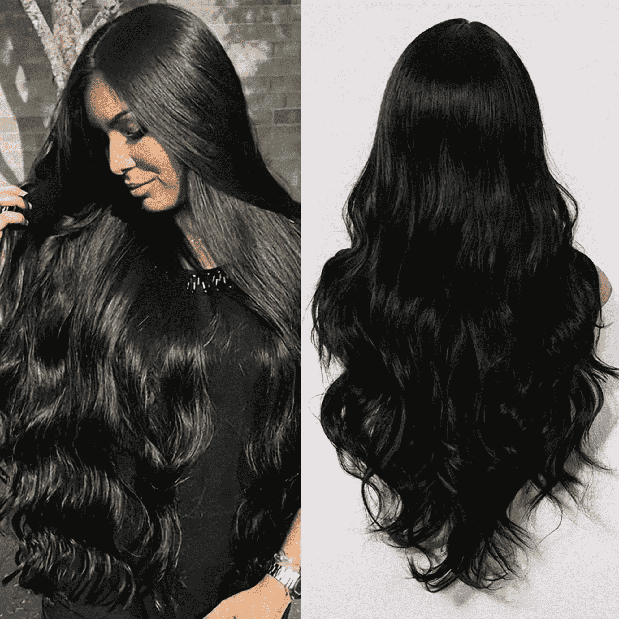 26 Inches Long Wavy Wig for Women (Black) Sc9f874c10c46499da25937e096bfa  main image 4