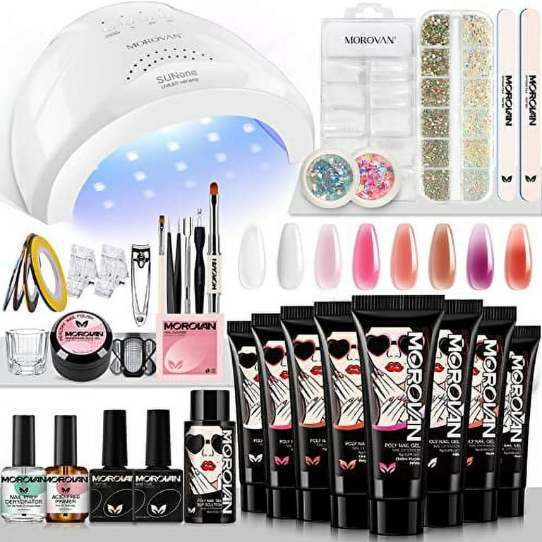 Poly Gel Nail Kit with UV cheapest Lamp