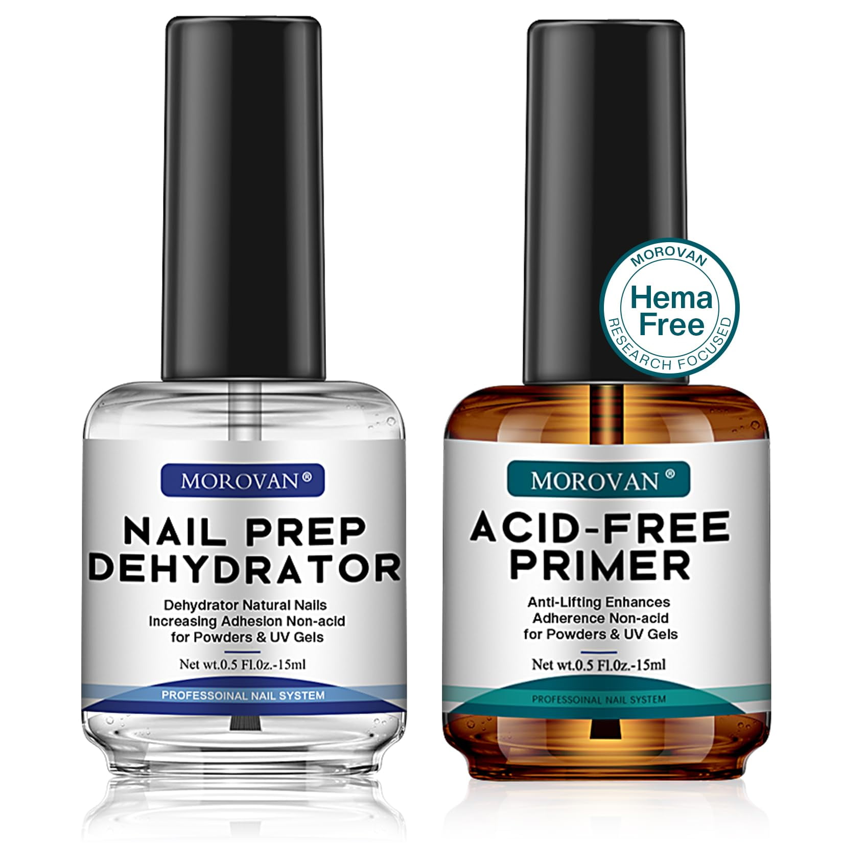 Morovan Professional Natural Nail Prep Dehydrate and AcidFree Primer