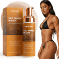 thumbnail image 1 of Self Tanner Mousse Quick Tan With Aloe Vera Streak-Free Face and Body Glow 6.76 fl.oz, 1 of 7