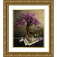 thumbnail image 1 of Morozov, Andrey 15x17 Gold Ornate Wood Framed with Double Matting Museum Art Print Titled - Still Life With Flowers, 1 of 4
