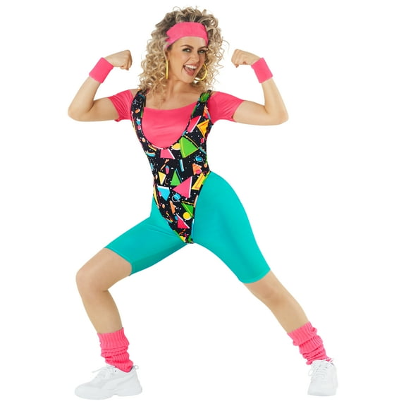 Morph 80S Aerobics Bright Women Halloween Costume For Womens Multicolored X-Large