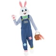 thumbnail image 1 of Morph Adult Deluxe Easter Bunny Costume Unisex Rabbit Jumpsuit Mascot Fancy Dress Easter Blue XL, 1 of 7
