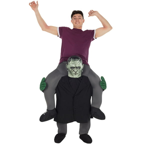 Morph Adult Frankenstein Piggyback Costume Mens Monster Ride On Halloween Birthday Green One Size