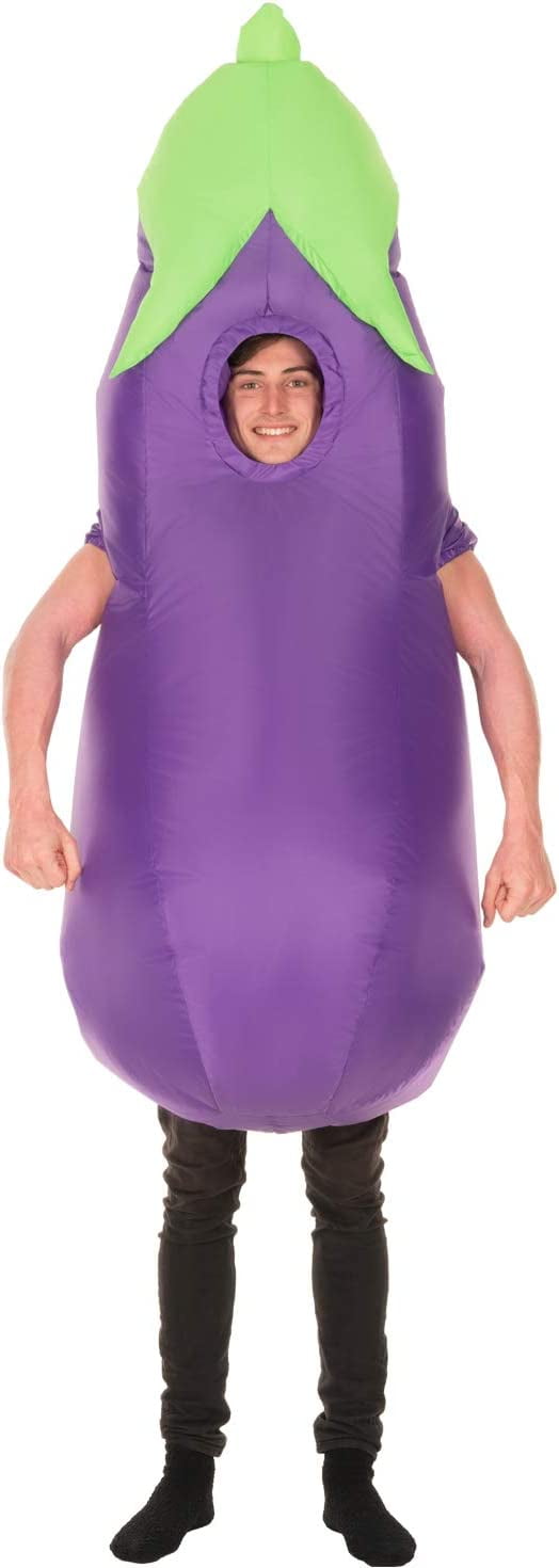 Morph Adult Inflatable Eggplant Costume Funny Giant Blow Up Aubergine