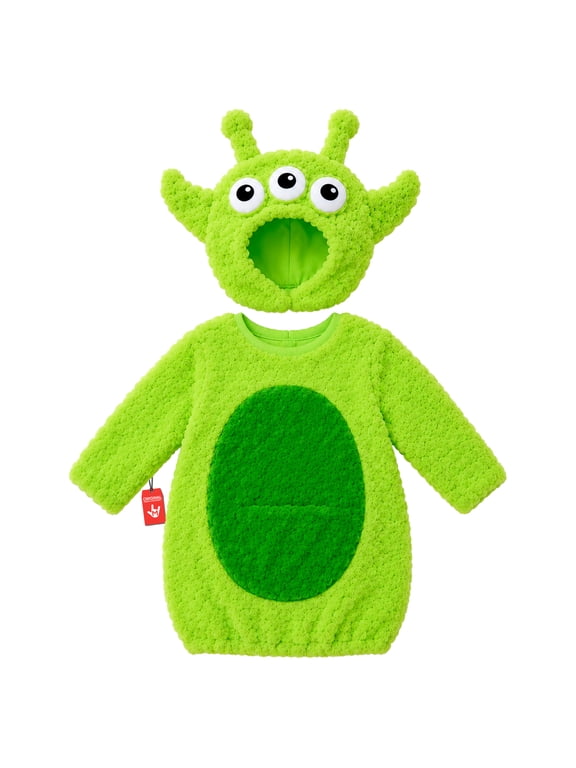 Alien Plush Tabard Costume Kids Halloween Costume For Unisex Green XX-Small
