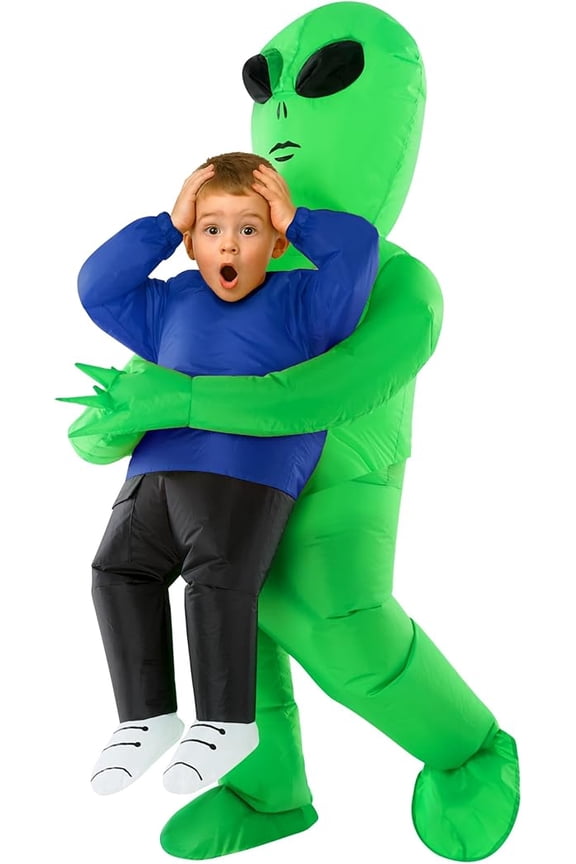 Alien Pmu Inflatable Costume Kids S Halloween Costume For Unisex Green Small