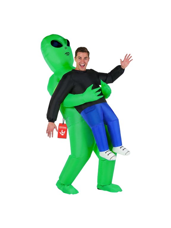 Alien Pmu Inflatable Halloween Costume For Unisex Green One Size