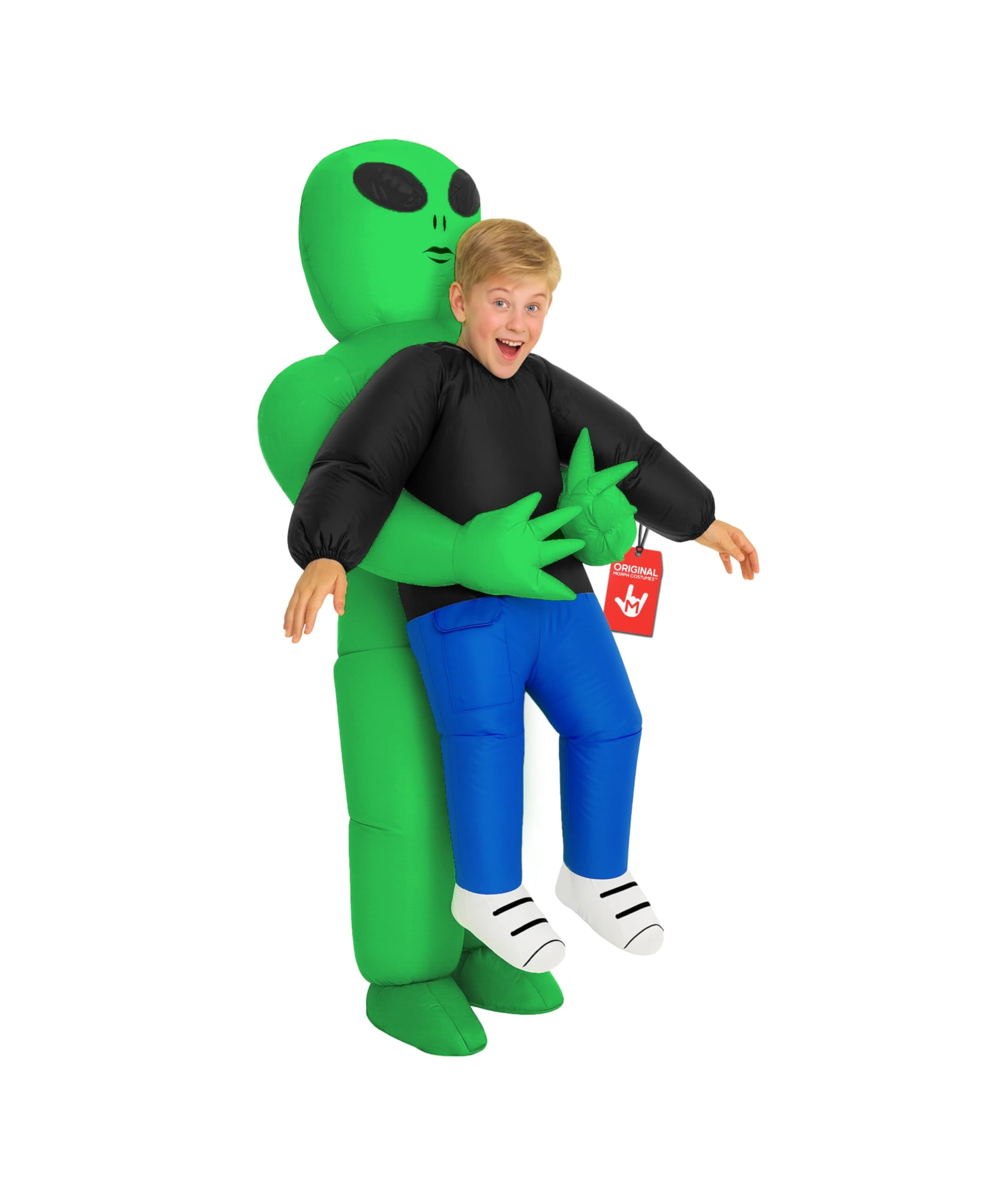 Morph Alien Pmu Inflatable Kids Halloween Costume for Boy Green One Size