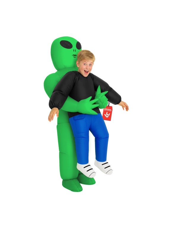 Alien Pmu Inflatable Kids Halloween Costume for Boy Green One Size