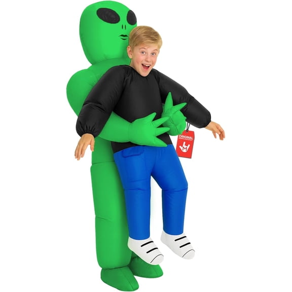 Morph Alien Pmu Inflatable Kids Halloween Costume for Boy Green One Size